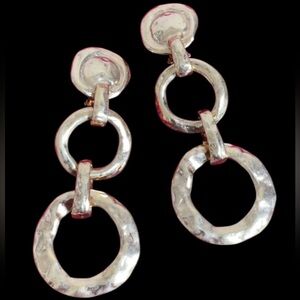 Yves Saint Laurent Vintage YSL Gold Plated Dangle Earrings